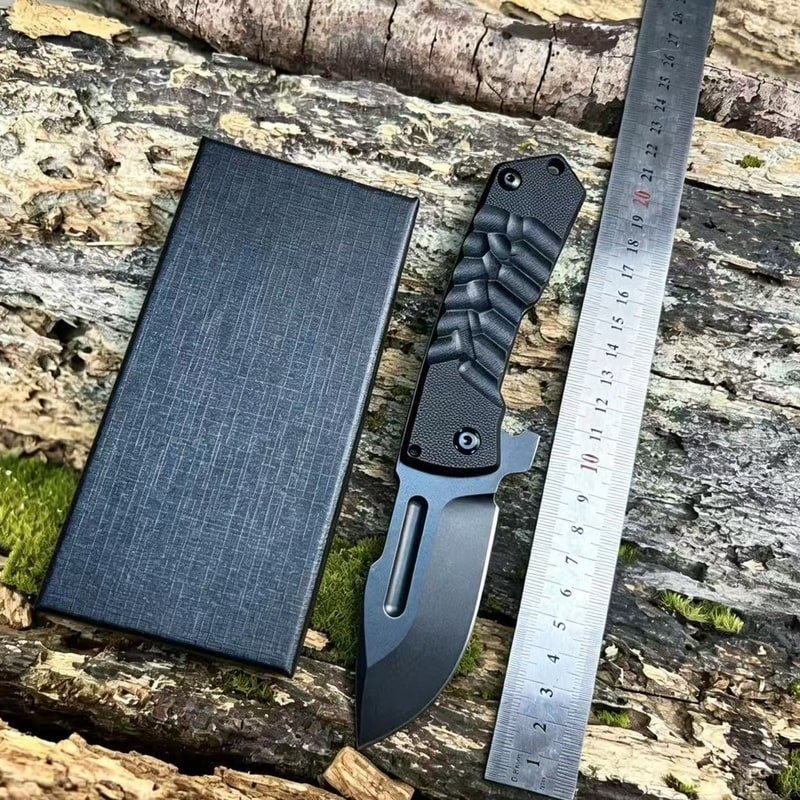 black-outdoor-edc-folding-knife-4 Black Outdoor EDC Folding Knife