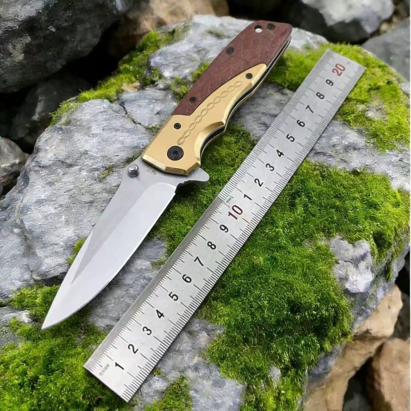 gold-handle-outdoor-edc-folding-knife Gold Handle Outdoor EDC Folding Knife