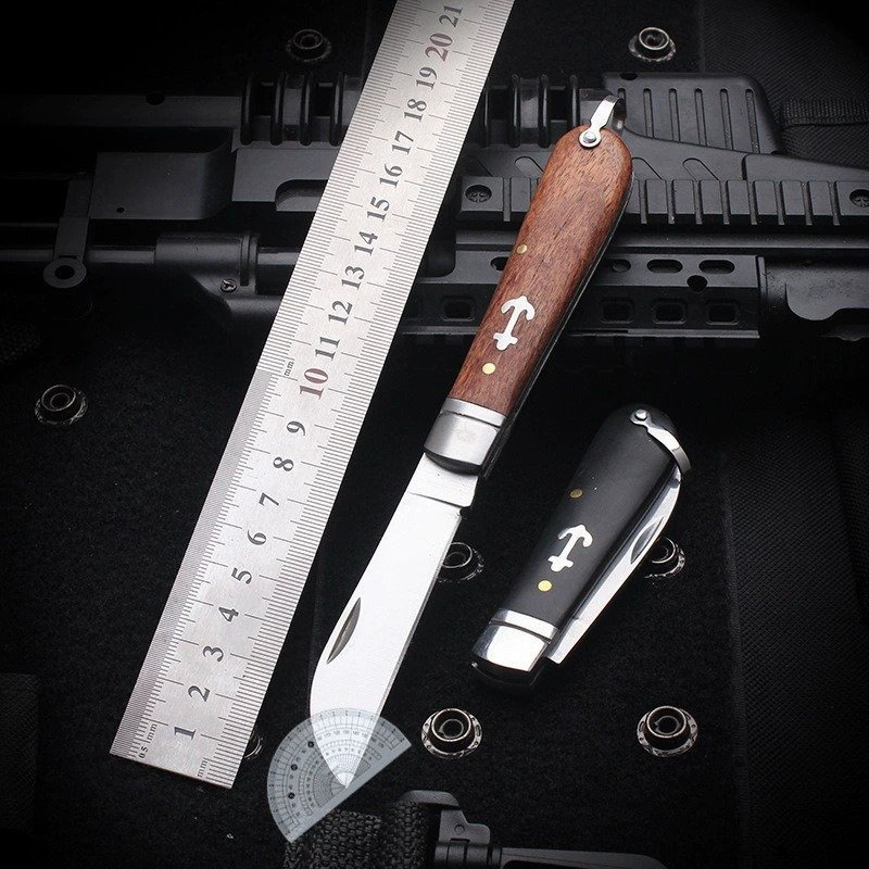 compact-wood-handle-outdoor-edc-folding-knife Compact Wood Handle Outdoor EDC Folding Knife