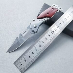 Brown Handle Outdoor EDC Folding Knife