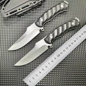 Silver Handle Outdoor EDC Folding Knife Set