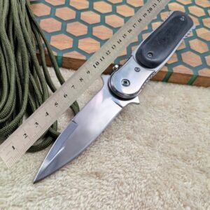 Silver Outdoor EDC Folding Knife with Clip