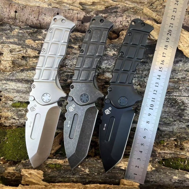 outdoor-edc-folding-knife-set-with-dark-handles Outdoor EDC Folding Knife Set with Dark Handles