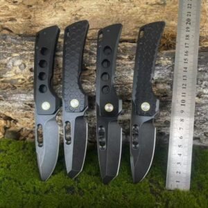 Black Outdoor EDC Folding Knife Set