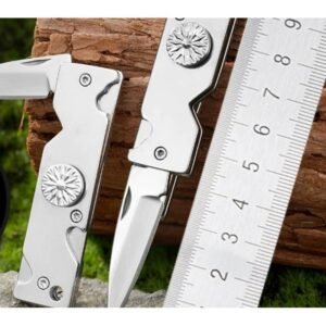 Silver Outdoor EDC Folding Utility Knife Pair