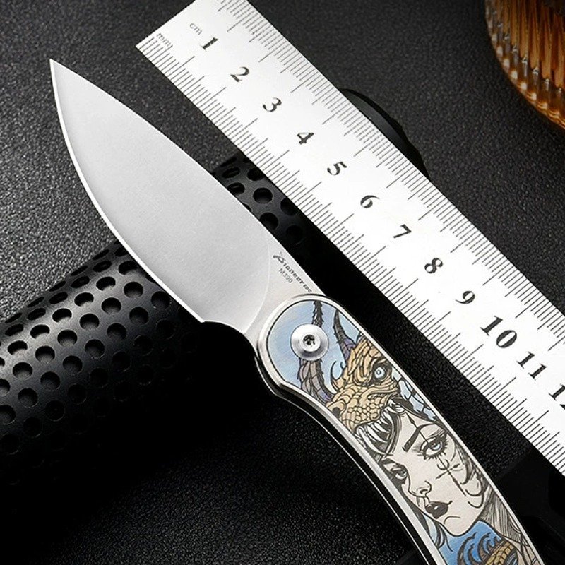 engraved-handle-outdoor-edc-folding-knife-2 Engraved Handle Outdoor EDC Folding Knife