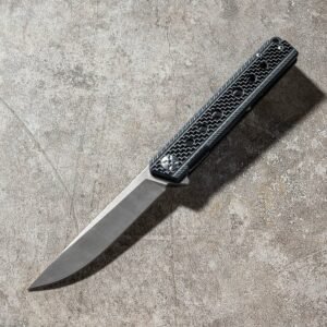Black Textured Handle Outdoor EDC Folding Knife