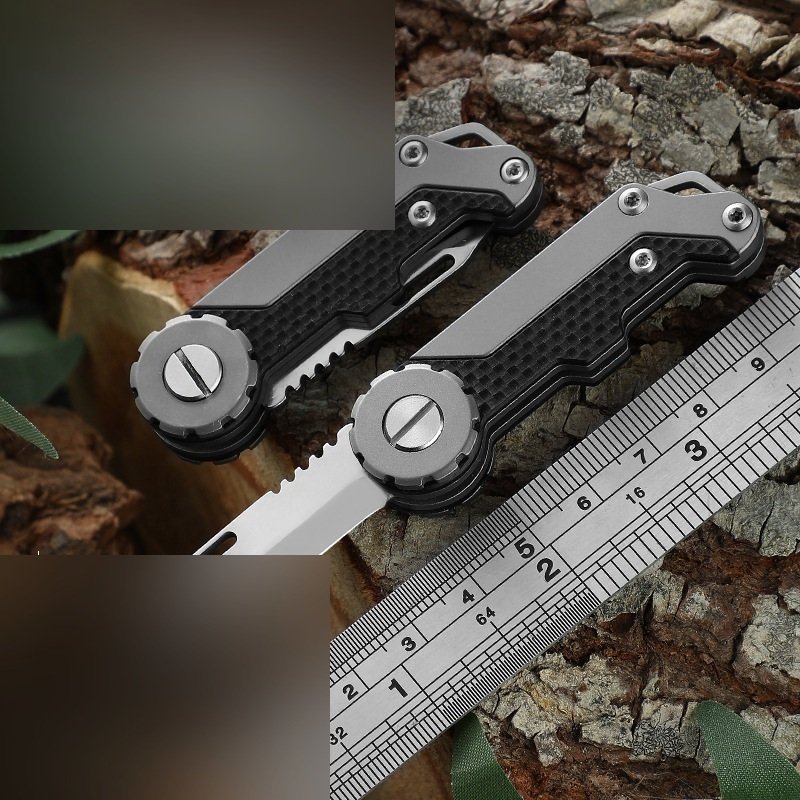 black-outdoor-folding-knife-pair Black Outdoor Folding Knife Pair