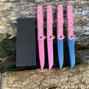 Colourful Handle Outdoor Folding Knife Set