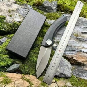 Black G10 Outdoor EDC Folding Knife