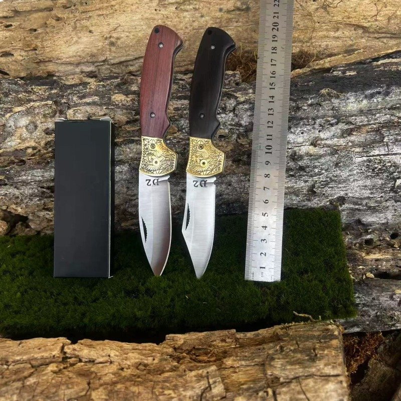 wood-handle-outdoor-edc-folding-knife-set-2 Wood Handle Outdoor EDC Folding Knife Set