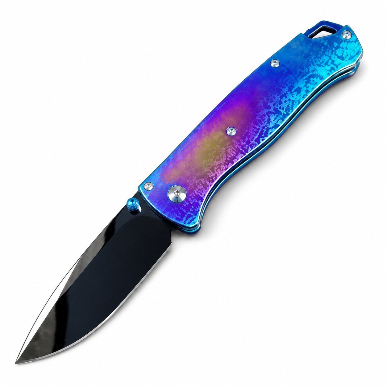 48320-main-white-clean-1.jpg Butterfly 535 M390 Ultra Mirror DLC Ice Crystal Titanium Alloy Handle SF Express Folding Knife