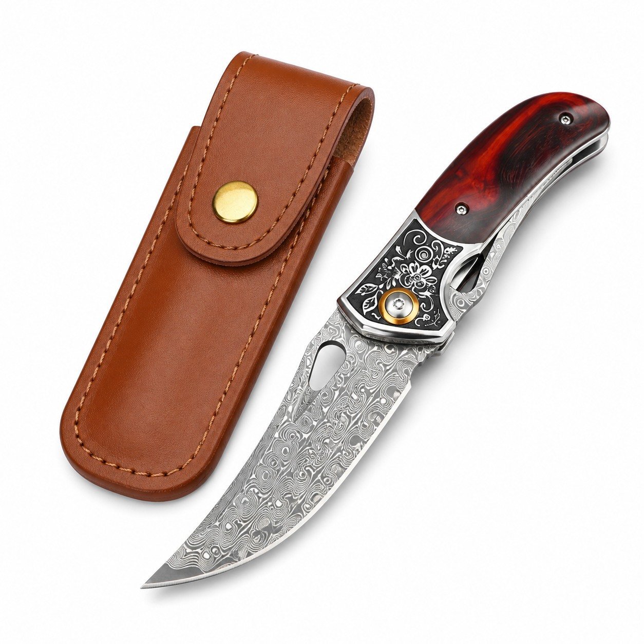 49551-main-white-clean.jpg Sabertooth Tiger Damascus Folding Knife