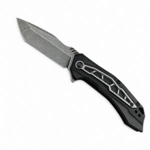 Kashow 1376 Off Black Stone Wash Folding Knife